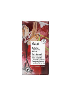 Chocolate negro con almendra garrapiñada Bio 80g Vivani